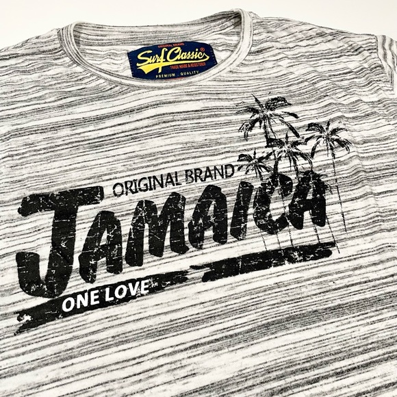 Surf Classic Jamaica One Love Super Soft Palm Tree Short Sleeve T-Shirt - Size L - Picture 3 of 6
